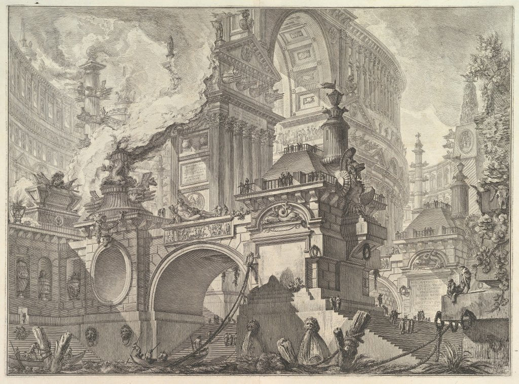 Detail of Parte di ampio magnifico Porto all'uso degli antichi Romani, ove si scuopre l'inter…, ca. 1749-50 by Giovanni Battista Piranesi