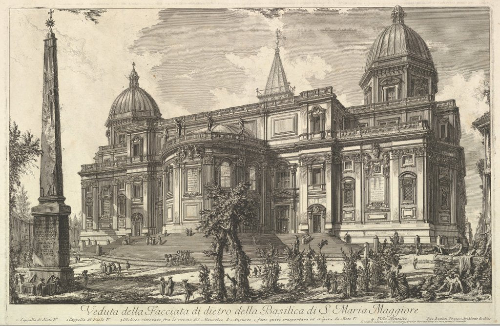 View of the rear entrance of the Basilica of S. Maria Maggiore, from Veduta di Rom by Giovanni Battista Piranesi