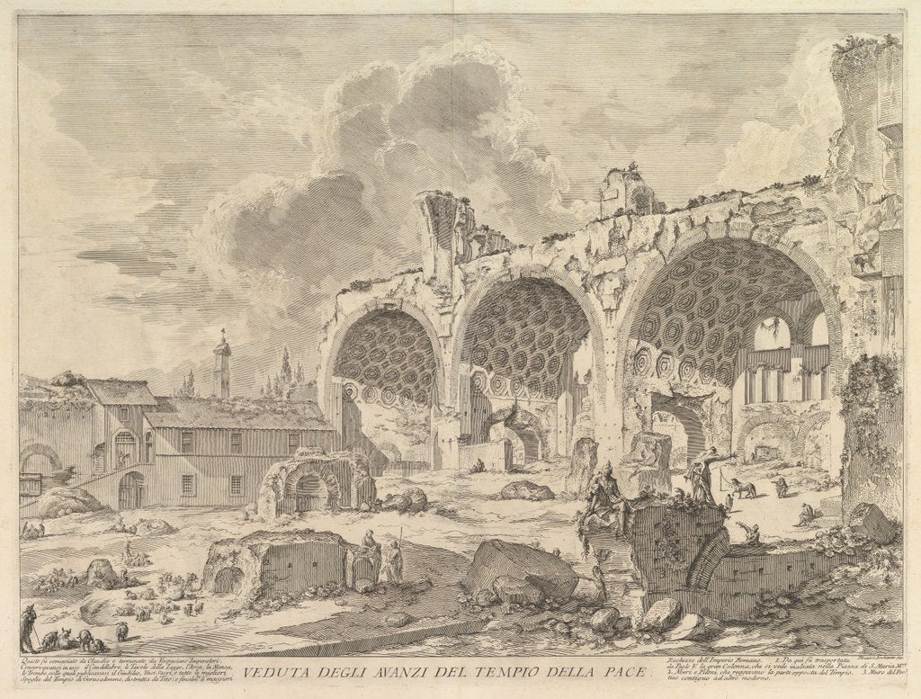 Detail of The Basilica of Constantin by Giovanni Battista Piranesi