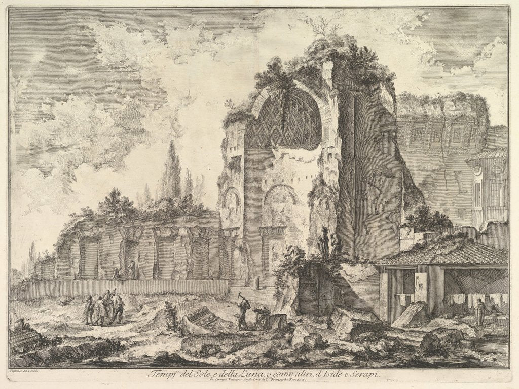 Detail of The Temple of Venus and Roma, ca. 1759 by Giovanni Battista Piranesi