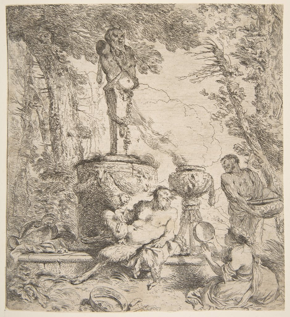 Bacchanal before an altar to the gods, ca. 1645 by Giovanni Benedetto Castiglione