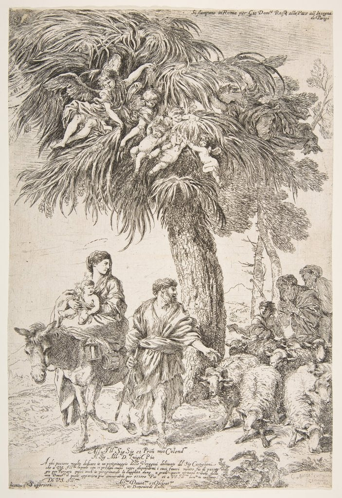 Detail of The Holy Family on their flight into Egypt, ca. 1647 by Giovanni Benedetto Castiglione