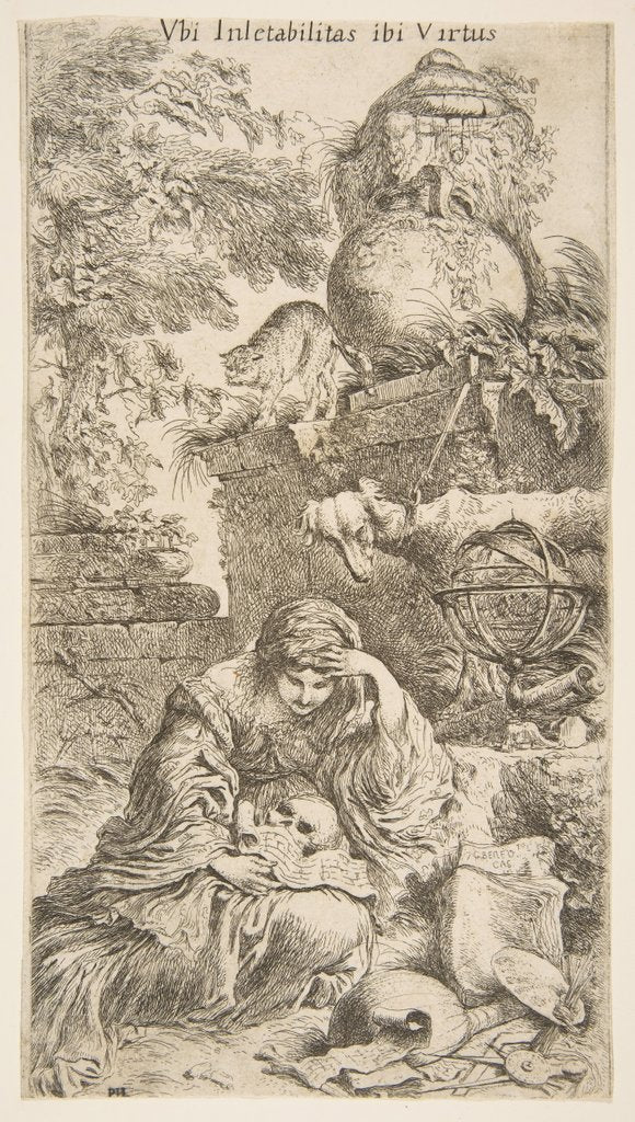 Detail of Melencholia, ca. 1645-1646 by Giovanni Benedetto Castiglione