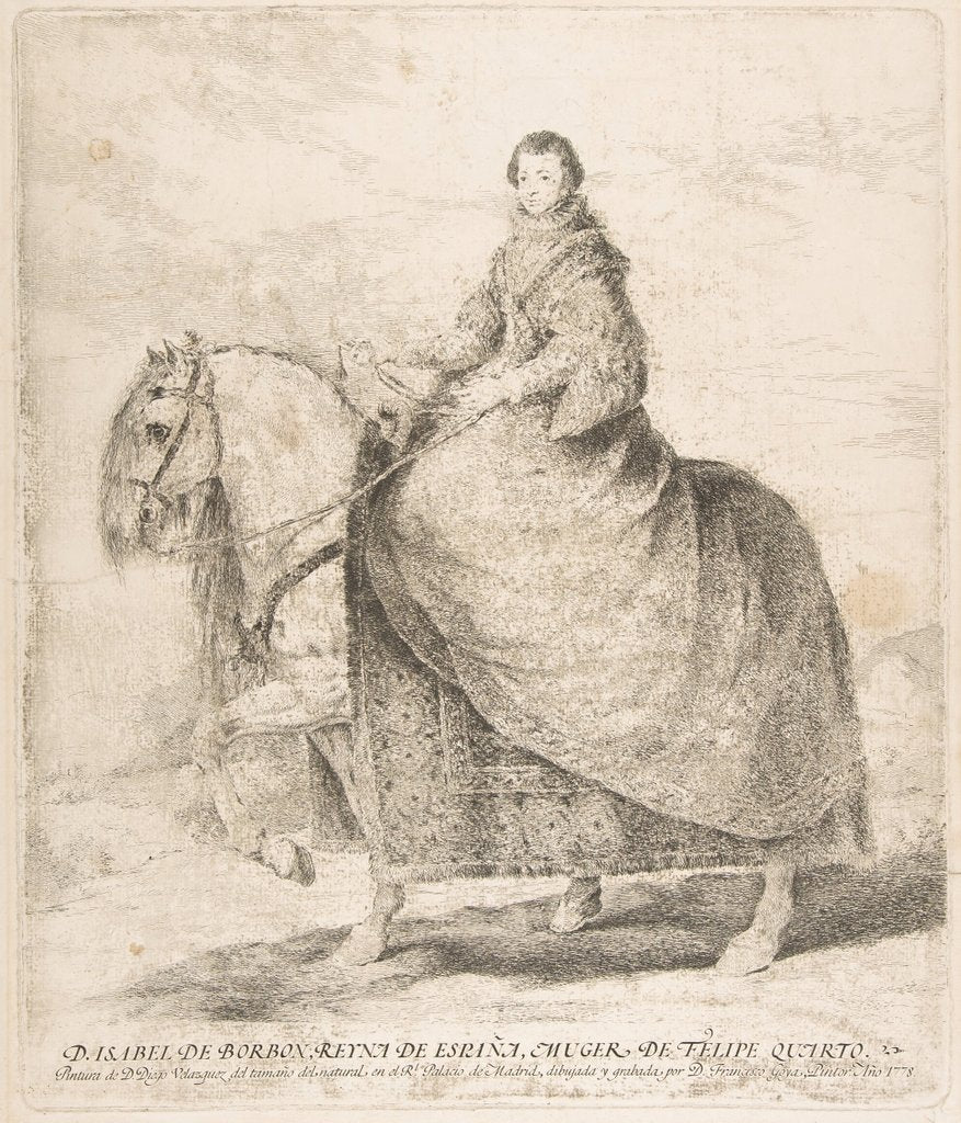 Detail of Isabel of Bourbon, Queen of Spain and wife of Philip I by Francisco Goya