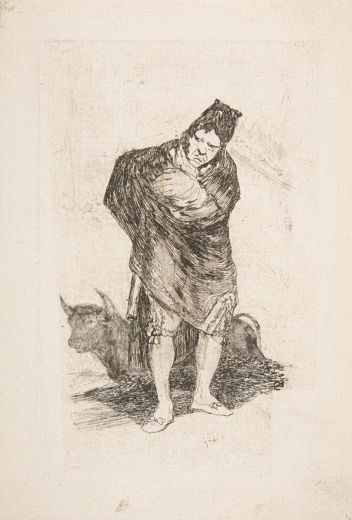 Detail of The cloaked man by Unknown