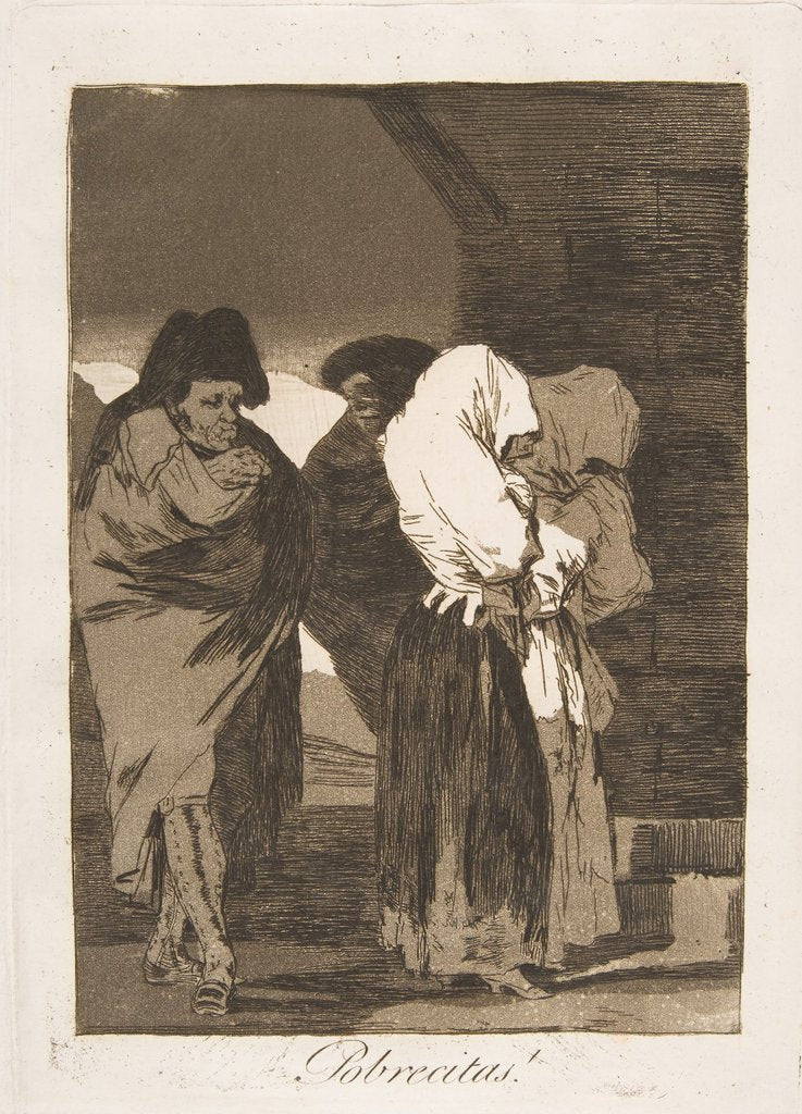 Detail of Plate 22 from 'Los Caprichos': Poor little girls!, 1799 by Francisco Goya