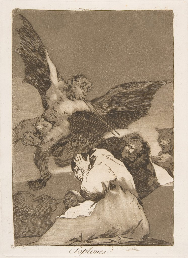 Detail of Plate 48 from' Los Caprichos': Tale-Bearers-Blasts of Wind, 1799 by Francisco Goya