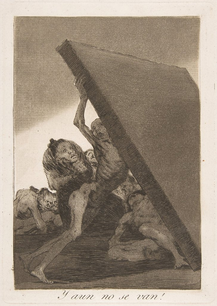 Detail of Plate 59 from 'Los Caprichos': And still they don't go!, 1799 by Francisco Goya
