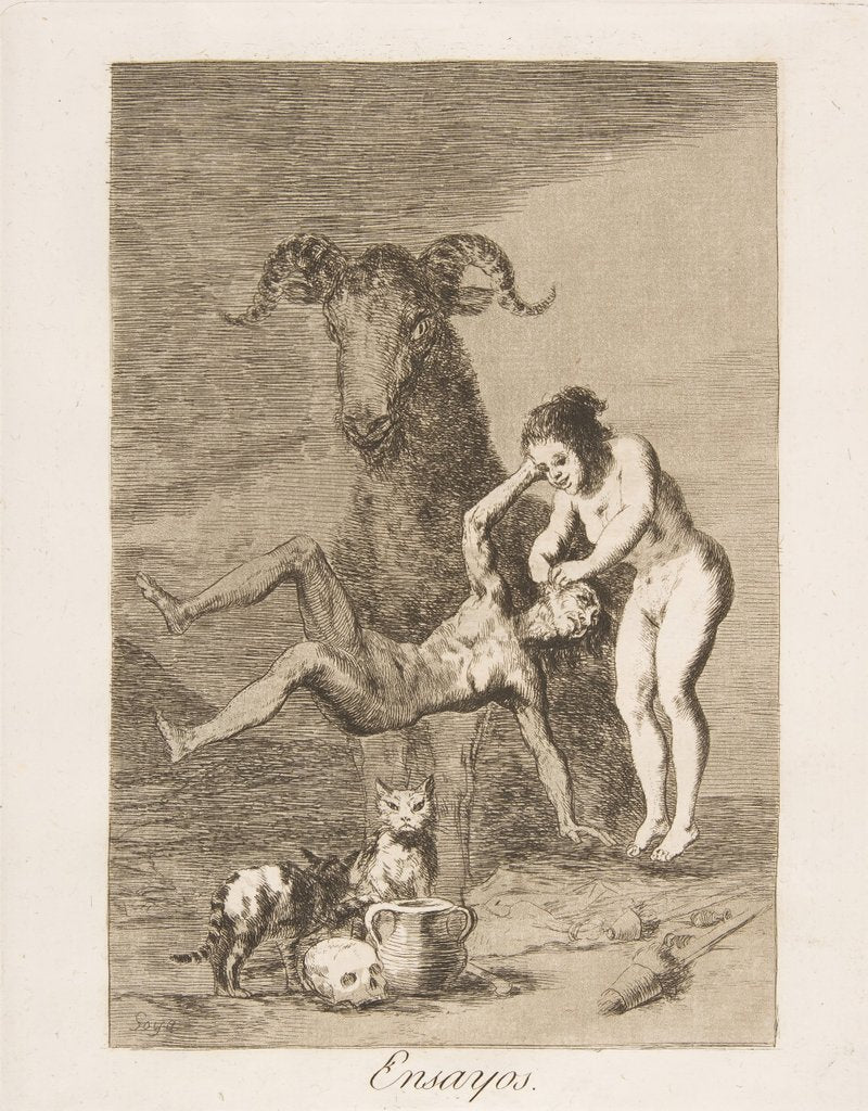 Detail of Pllate 60 from 'Los Caprichos': Trials, 1799 by Francisco Goya