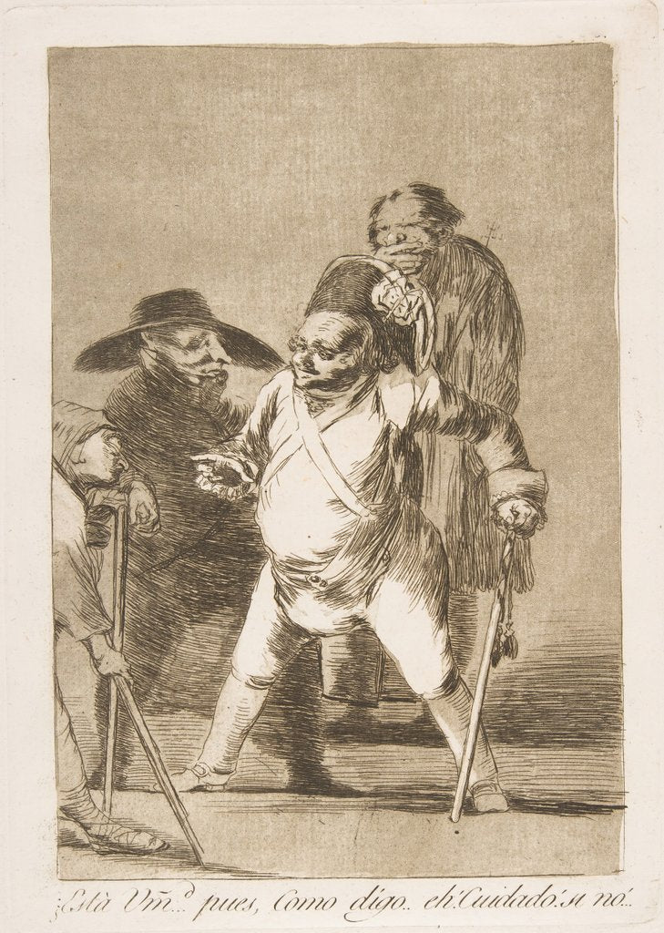 Detail of Plate 76 from 'Los Caprichos':You understand?… well, as I say… eh! Look out! otherwise…, 1799 by Francisco Goya
