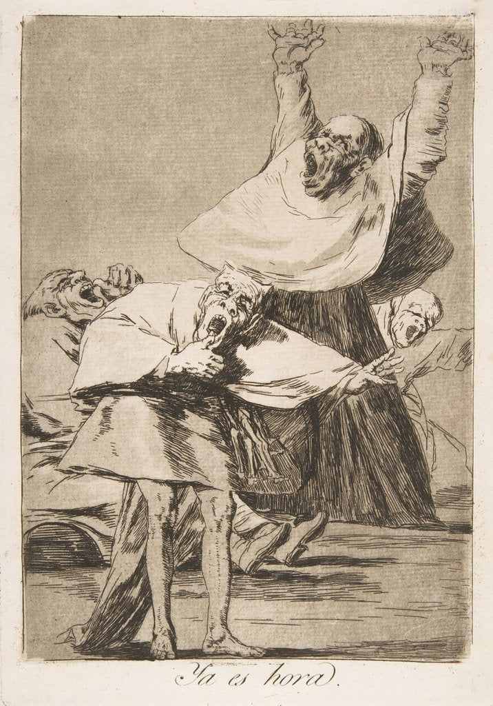 Detail of Plate 80 from 'Los Caprichos': It is time, 1799 by Francisco Goya