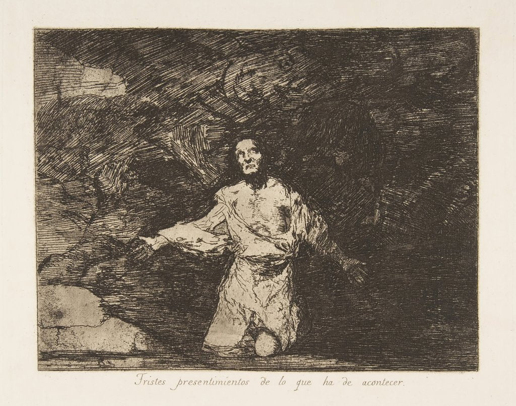 Detail of Plate1 from 'The Disasters of War': Sad …, ca. 1815 by Francisco Goya
