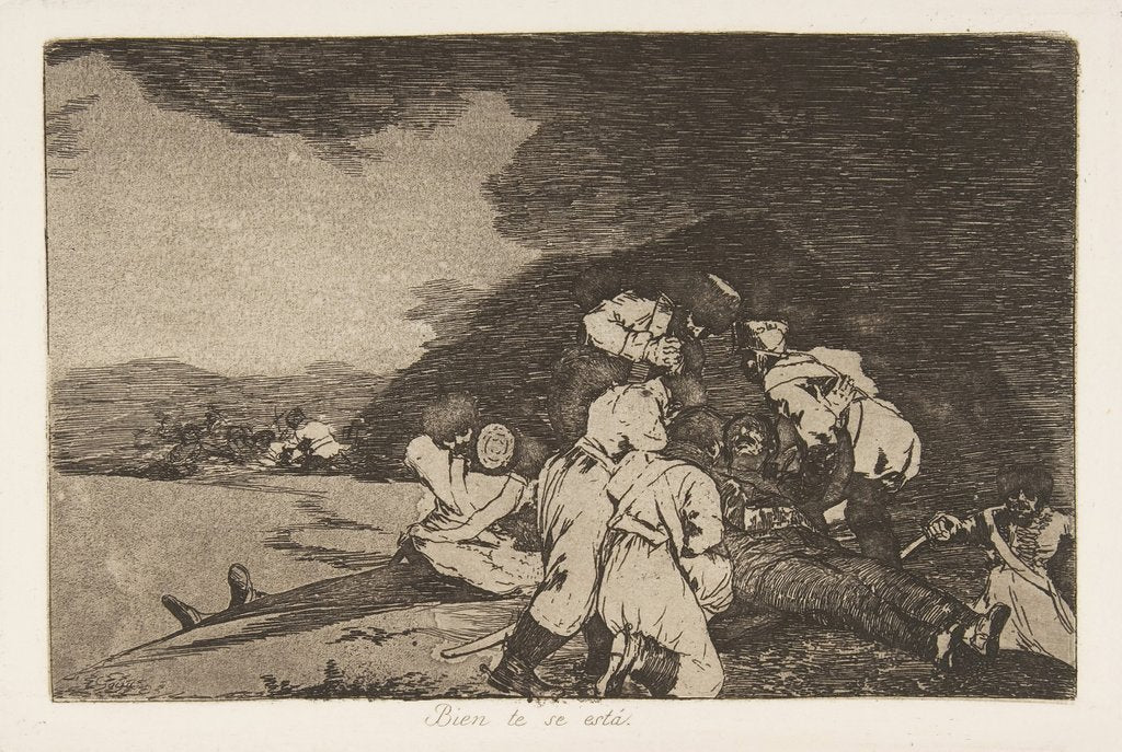 Detail of Plate 6 from 'The Disasters of War': 'It ser…, 1810 by Francisco Goya