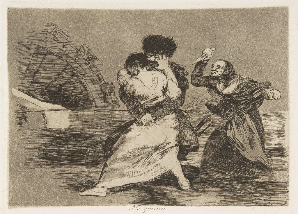 Detail of Plate 9 from 'The Disasters of War': 'They d…, 1810 by Francisco Goya