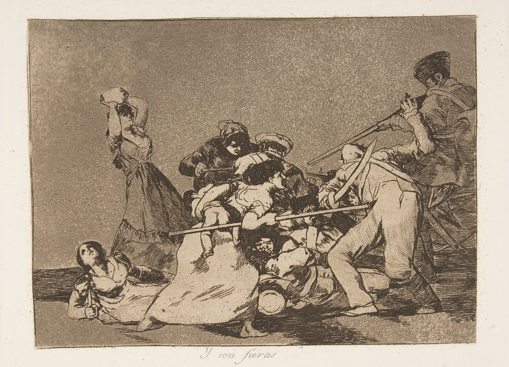 Detail of Plate 5 from 'The Disasters of War': 'And t…, 1810 by Francisco Goya