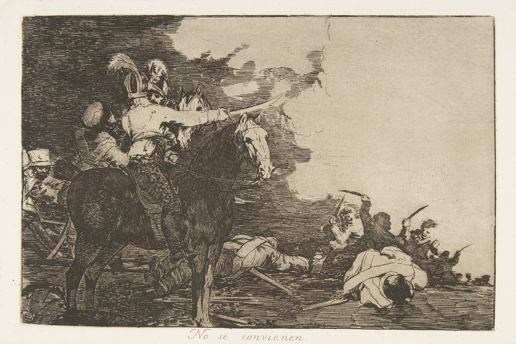 Detail of Plate 17 from 'The Disasters of War': 'They …, 1810 by Francisco Goya