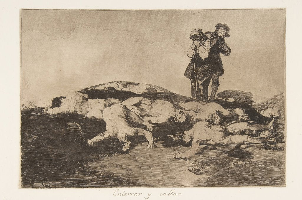 Detail of Plate18 from 'The Disasters of War': 'Bury…, 1810-20, published 1863 by Francisco Goya