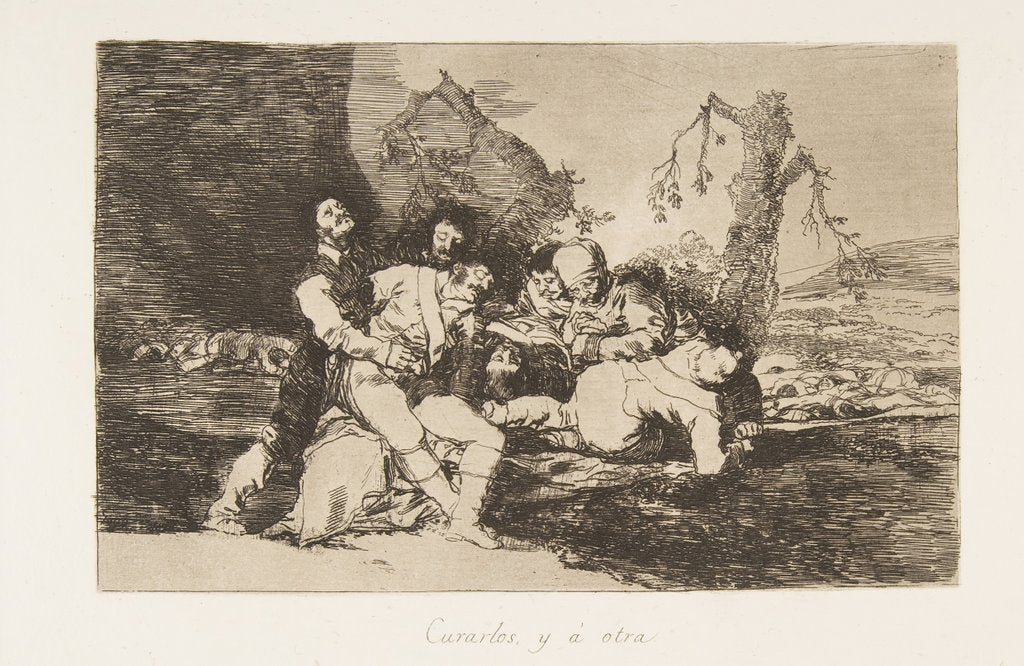 Detail of Plate 20 from 'The Disasters of War': 'Get t…, 1810 by Francisco Goya