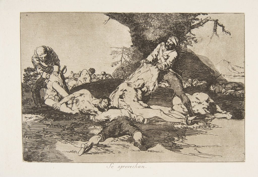 Detail of Plate 16 from 'The Disasters of War': 'T…, 1810 by Francisco Goya