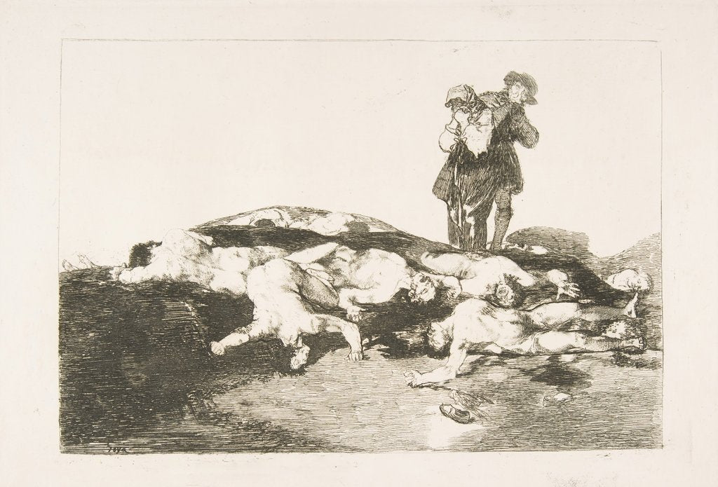 Detail of Plate18 from 'The Disasters of War': 'Bury them and keep quie…, 1810 by Francisco Goya