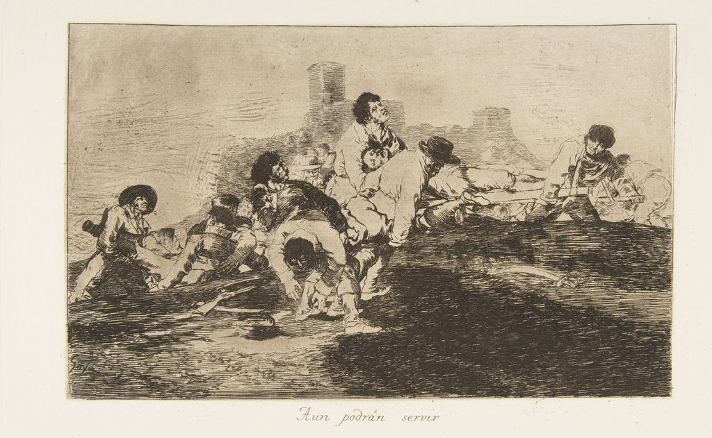 Detail of Plate 24 from 'The Disasters of War': 'They …, 1810 by Francisco Goya