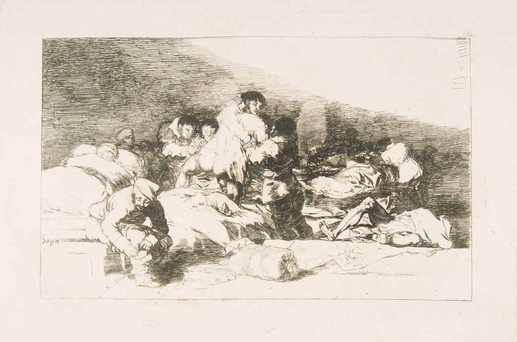 Detail of Plate 25 from 'The Disasters of War': 'These too. by Francisco Goya
