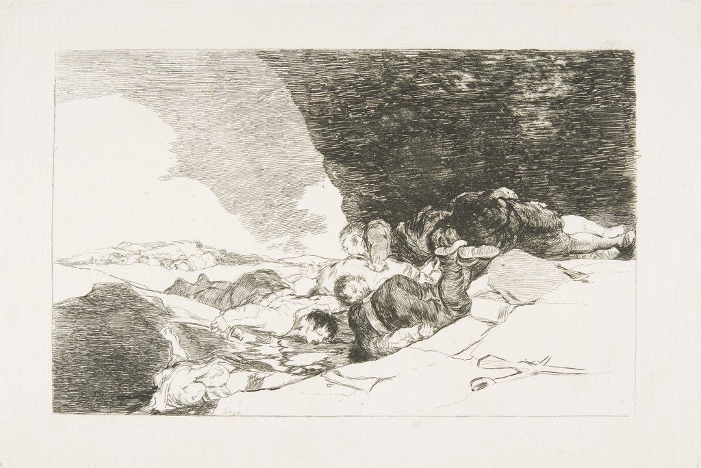 Detail of Plate 23 from 'The Disasters of War': 'The Same Elsewhere. by Francisco Goya