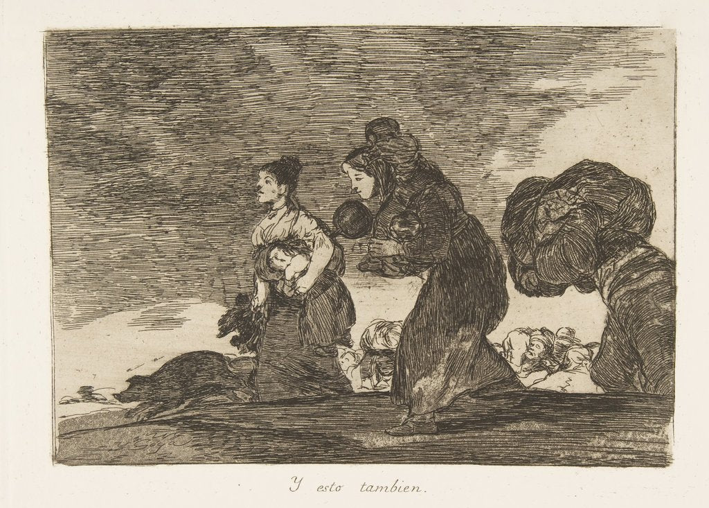 Detail of Plate 45 from 'The Disasters of War': 'And t…, 1810 by Francisco Goya