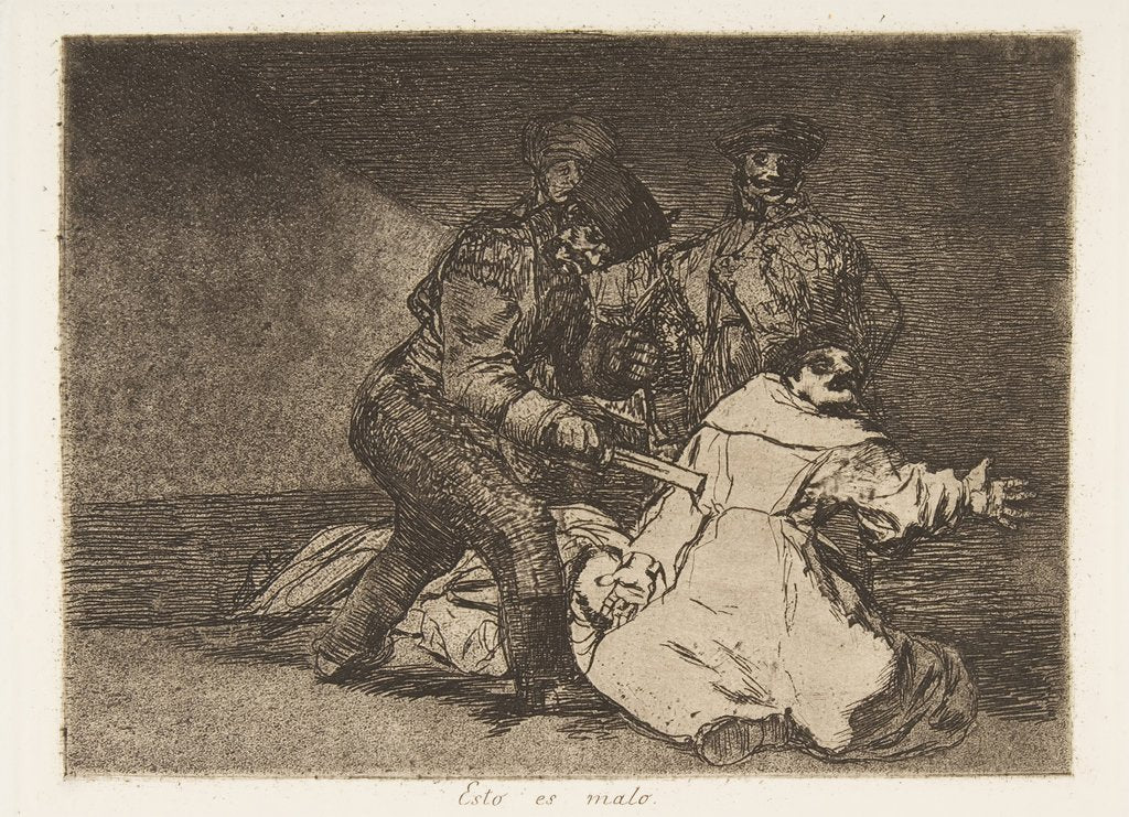 Detail of Plate 46 from 'The Disasters of War': 'This …, 1810 by Francisco Goya