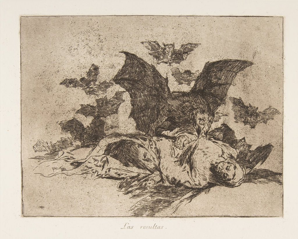 Detail of Plate 72 from 'The Disasters of War' by Francisco Goya