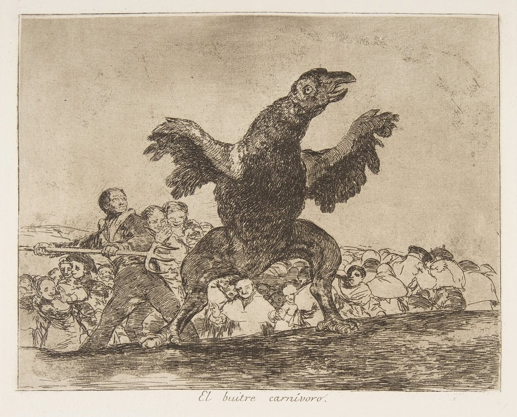 Detail of Plate 76 from 'The Disasters of War' by Francisco Goya