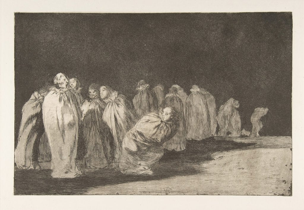 Detail of Plate 8 from the 'Disparates': The men in sacks, ca. 1816-23 by Francisco Goya