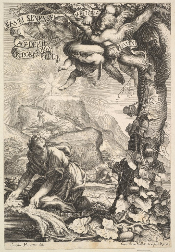 Detail of Frontispiece of Fasti Senenses, 1645-1704 by Guillaume Vallet