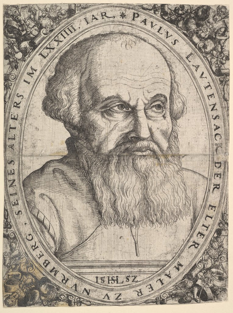 Detail of Portrait of Paulus Lautensack the Elder, 1552 by Hans Sebald Lautensack