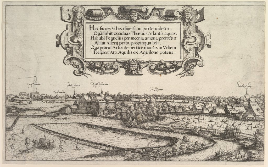 Detail of View of Nuremberg from the West, 1552 by Hans Sebald Lautensack