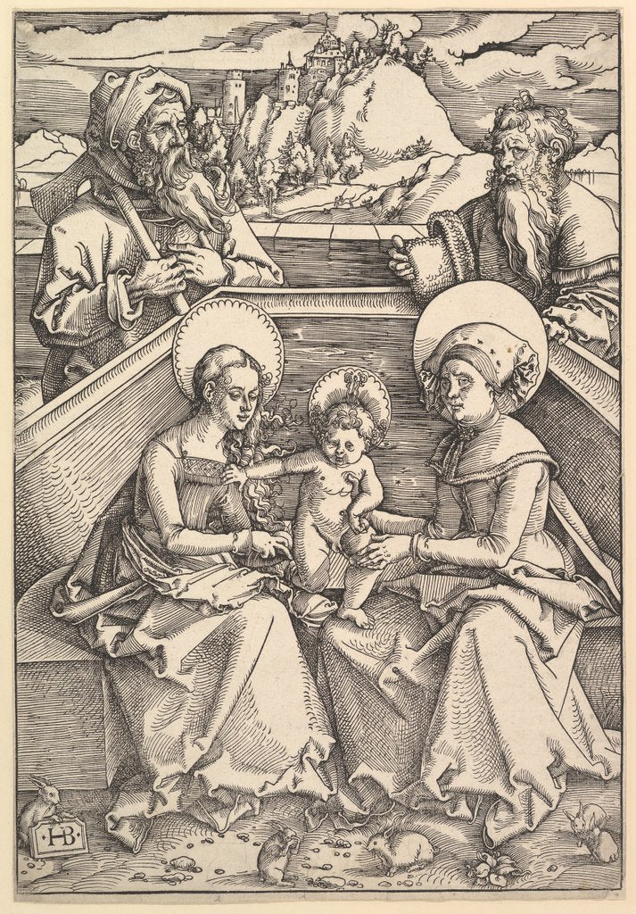 Detail of The Holy Family with St. Anna and St. Joachim by Hans Baldung