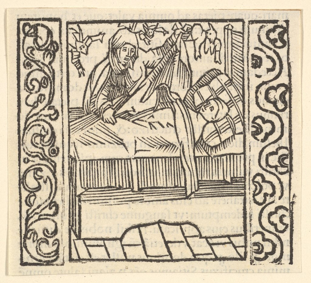Detail of Caring for the Dead, illustration from Speculum Passionis, 1507, 1507 by Hans Baldung