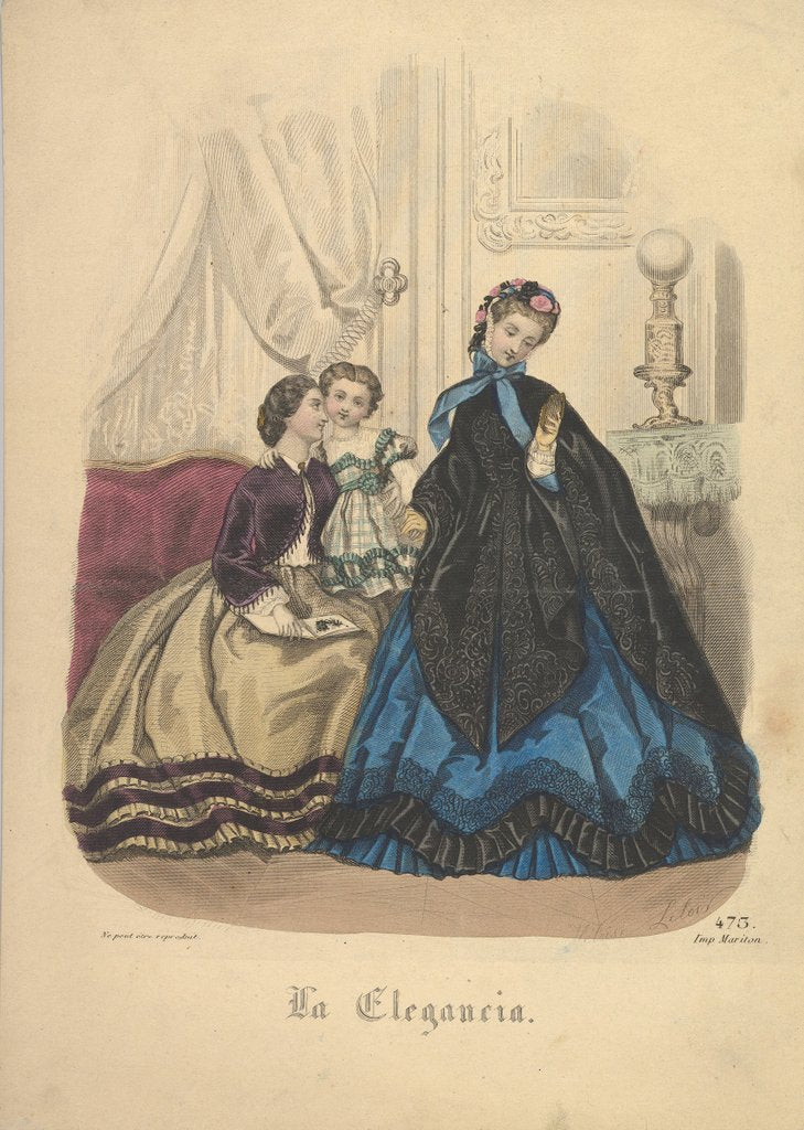Detail of Number 473 from La Elegancia Barcelona, 19th century by Heloise Leloir