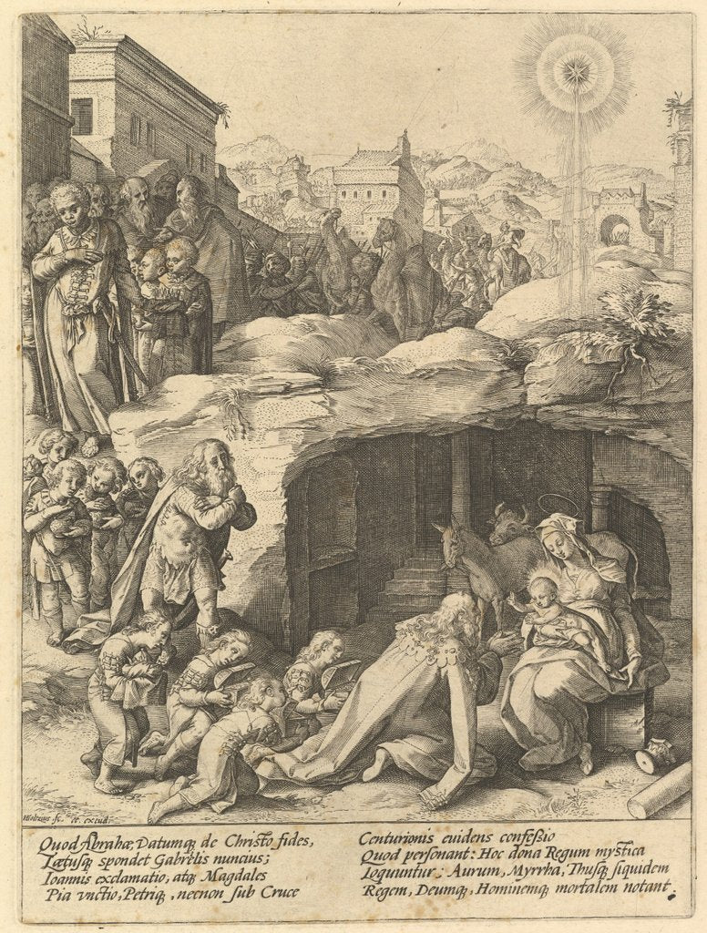 Detail of The Adoration of the Magi, ca. 1585 by Hendrik Goltzius