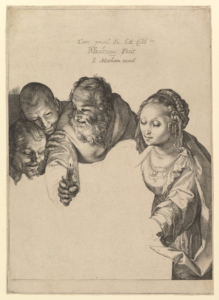 Detail of The Adoration of the Shepherds, ca. 1599 by Hendrik Goltzius