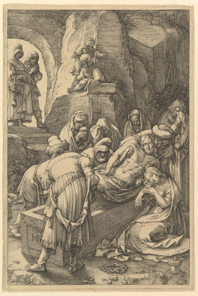 The Entombment, from The Passion of Christ, 1596 by Hendrik Goltzius