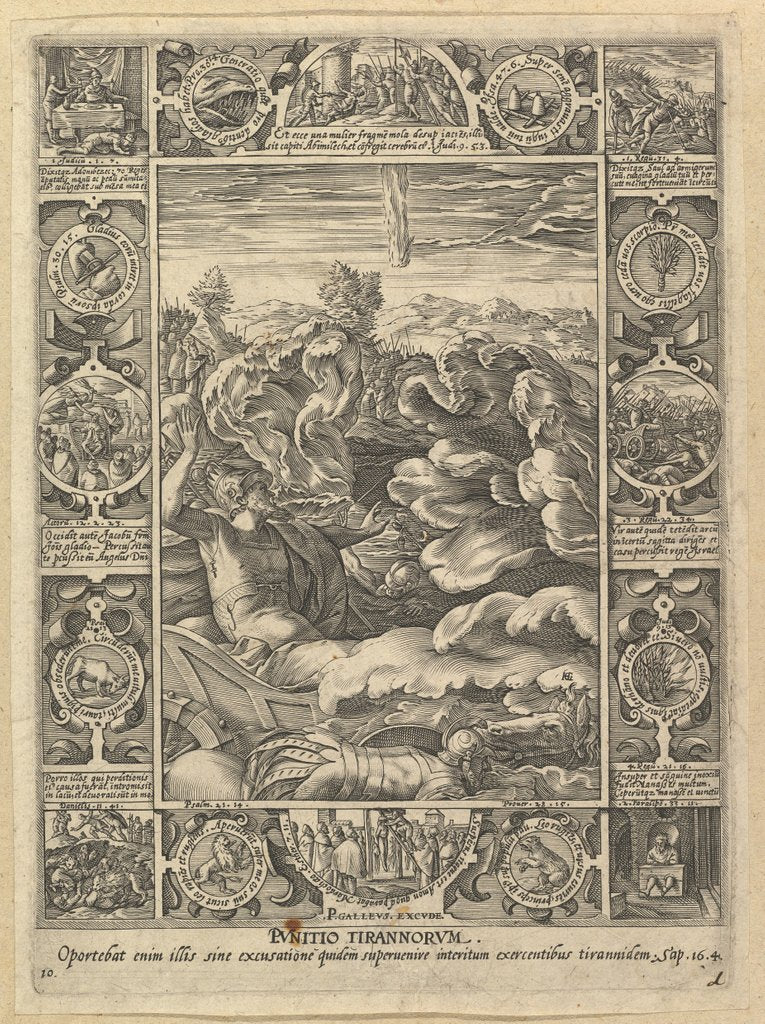 Punitio Malorum, from Allegories of the Christian Faith, from Christian and Profane Allego… by Hendrik Goltzius