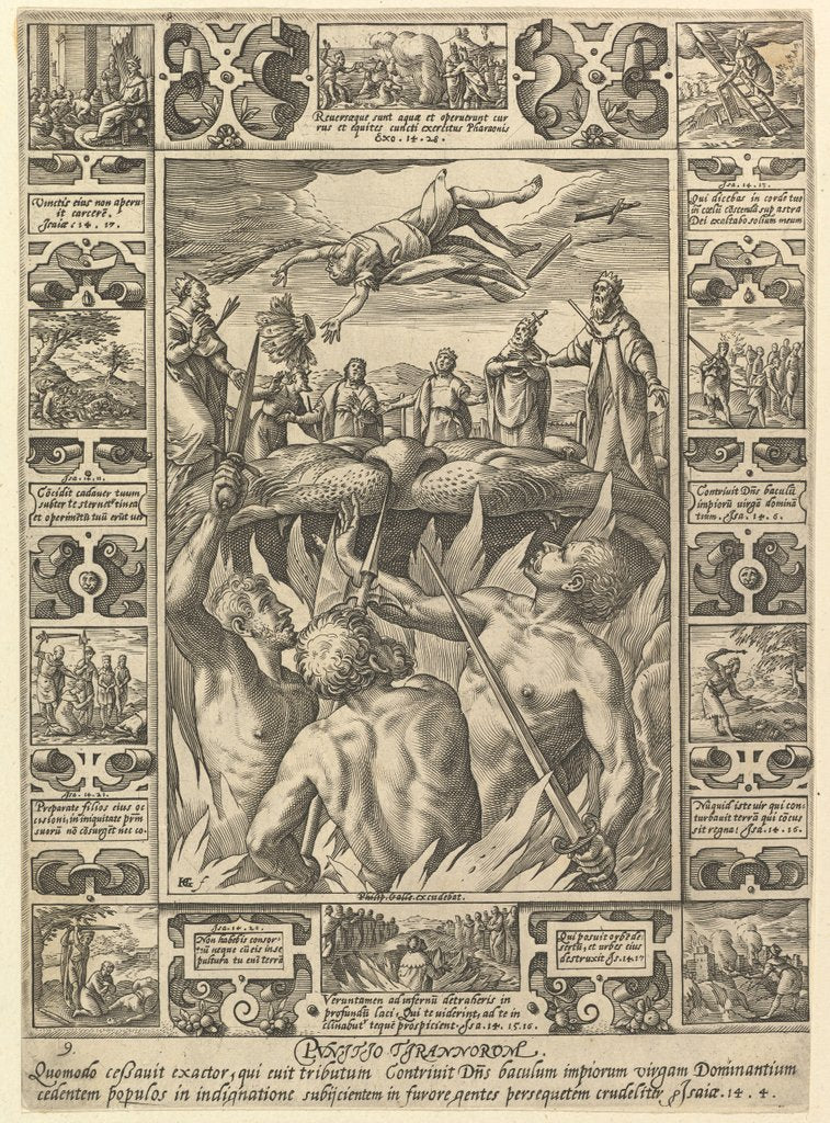 Detail of Punitio Tirannorum, from Allegories of the Christian Faith, from Christian and Profane Allegor… by Hendrik Goltzius