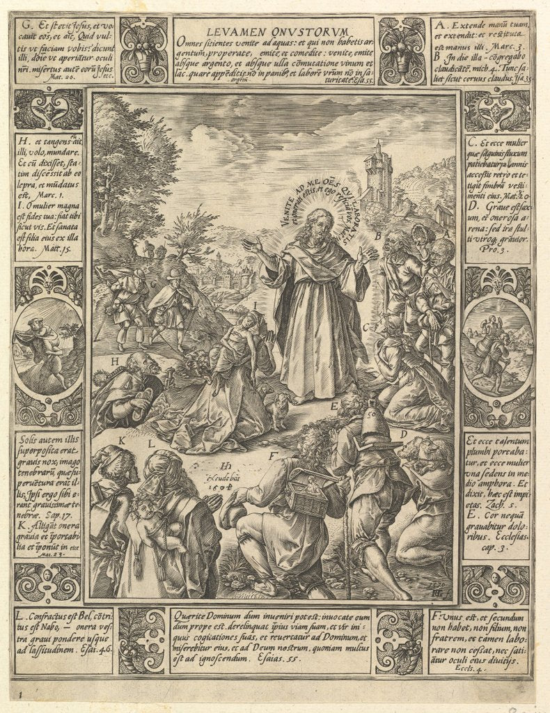 Detail of Levamen Onostrorum, from Allegories of the Christian Faith, from Christian and Profane All…, 1604 by Hendrik Goltzius