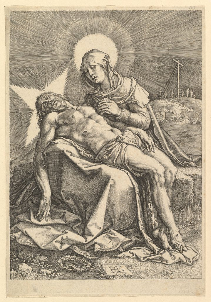 Detail of Pietà, 1596 by Hendrik Goltzius
