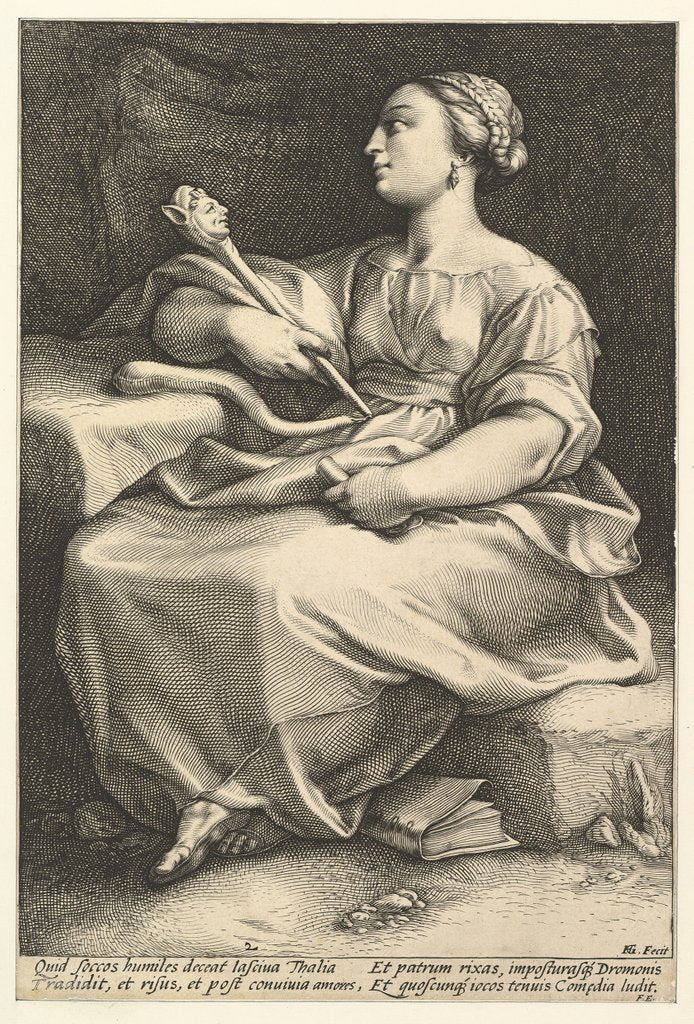 Detail of Thalia by Hendrik Goltzius