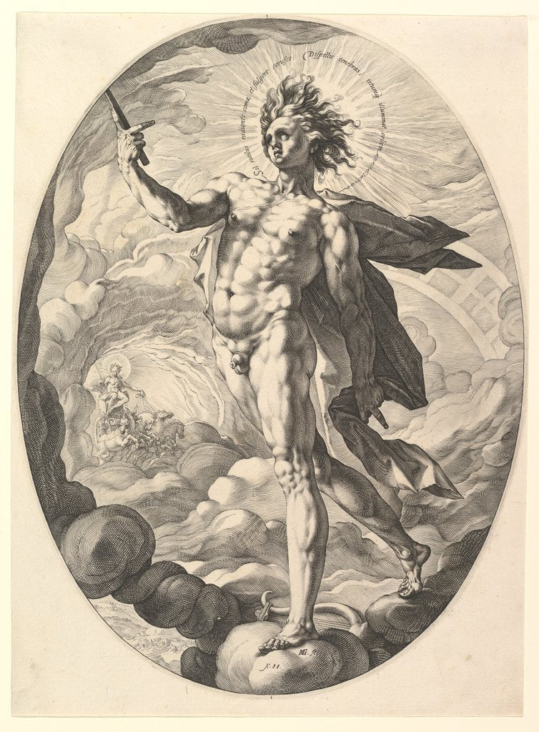 Detail of Apollo, 1588 by Hendrik Goltzius