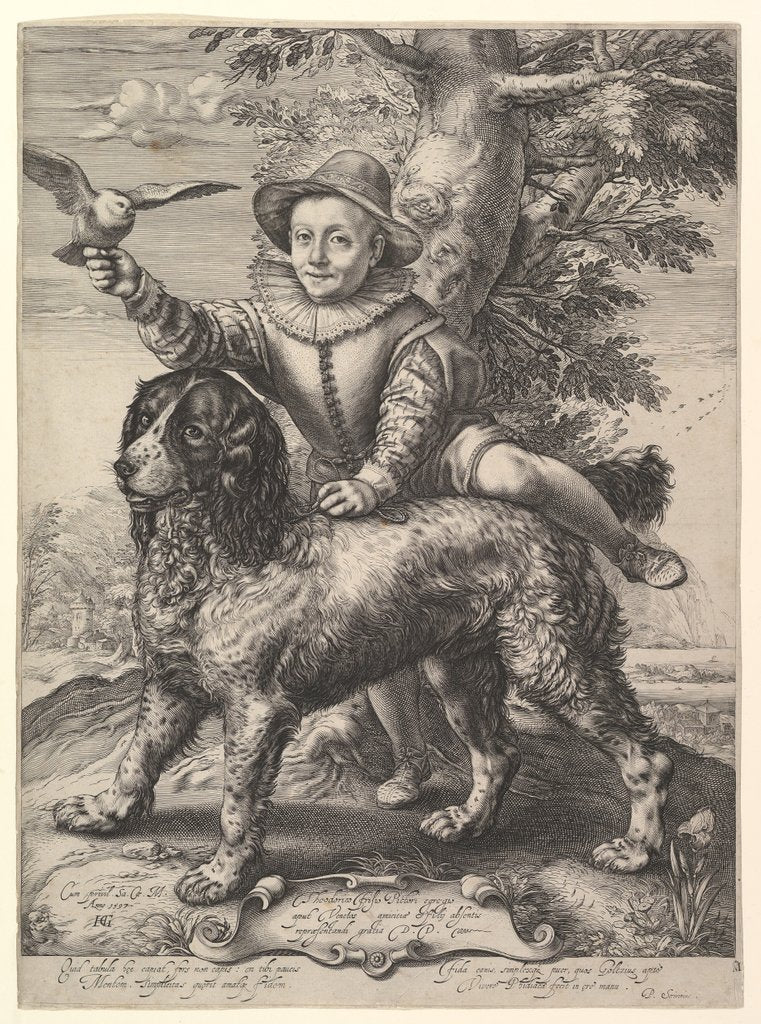 Detail of Frederick de Vries, 1597 by Hendrik Goltzius