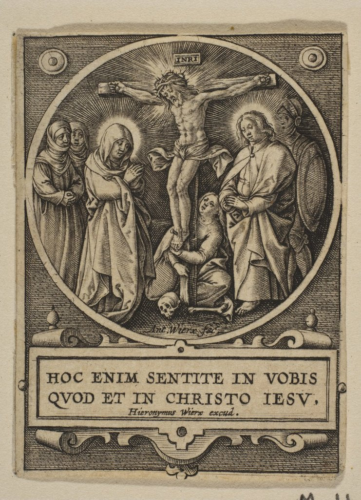 Detail of The Crucifixion by Hieronymous Wierix