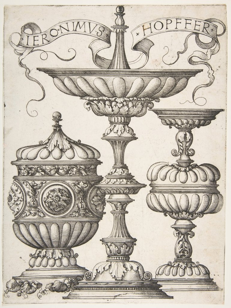 Detail of Three Vessels, 16th century by Hieronymus Hopfer
